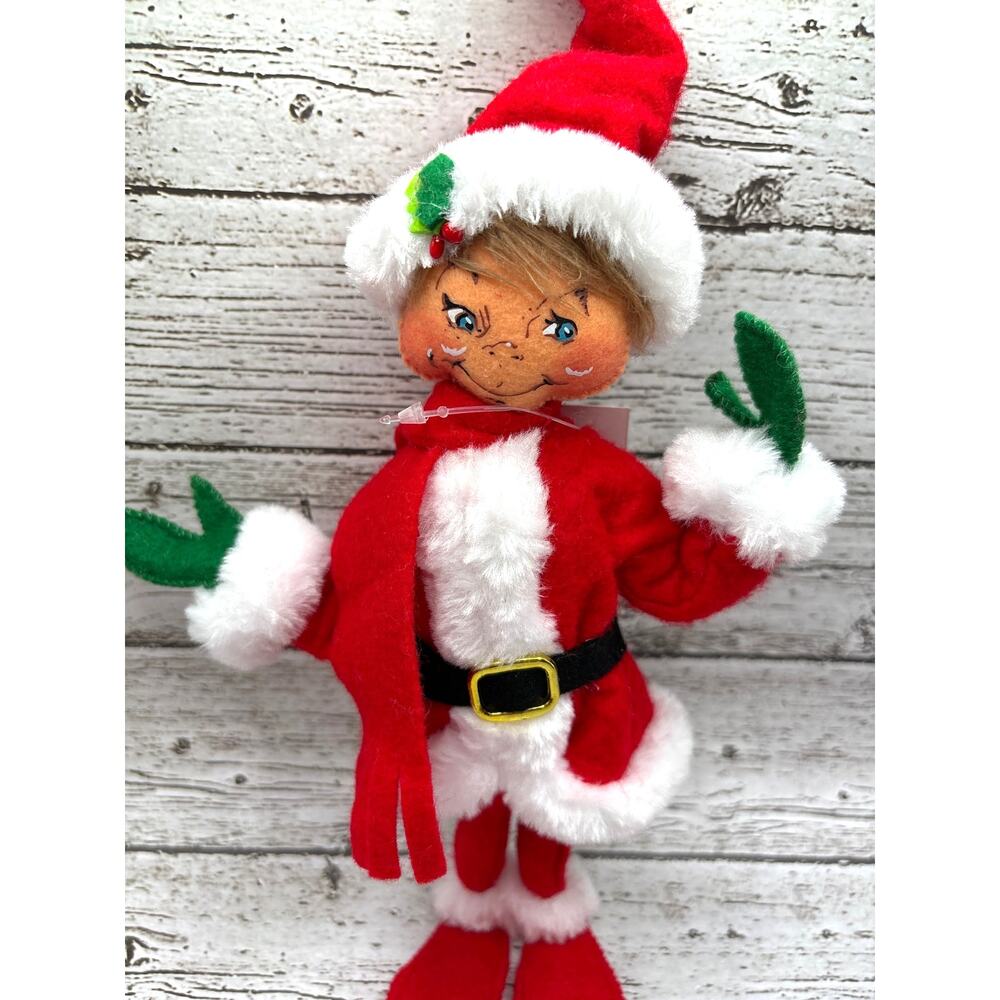 Annalee Dolls Very Merry Red Pixie Elf 9” Holiday Collectible Retired - Picture 2 of 6